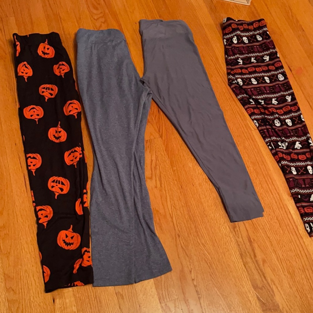 Lula Roe leggings plus Halloween leggings size large